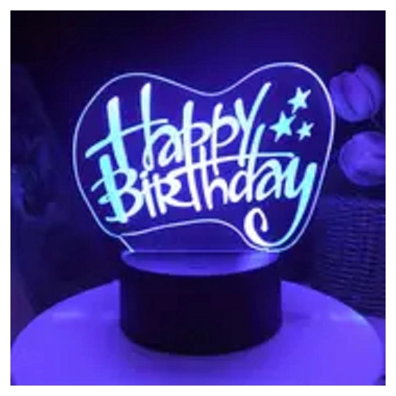 3D led lámpa Éjszakai Fény, Boldog Születésnapot